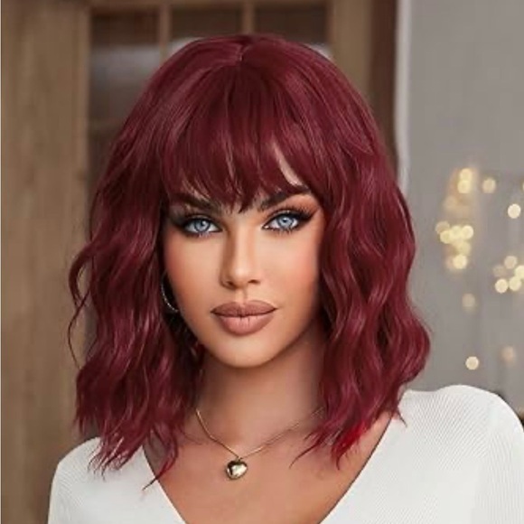 Other - Wavy Burgundy Wig for Women